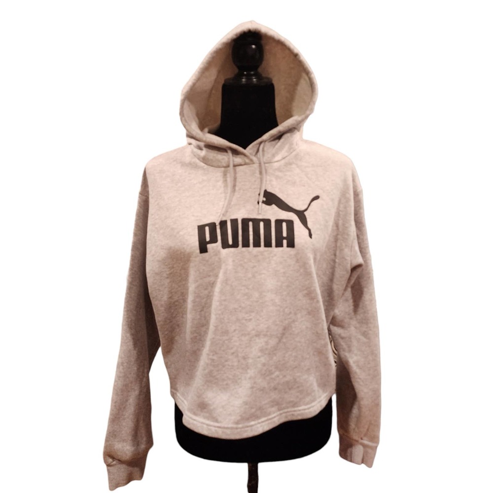Puma Women's Elevated Essentials Gray Cropped Fle… - image 3